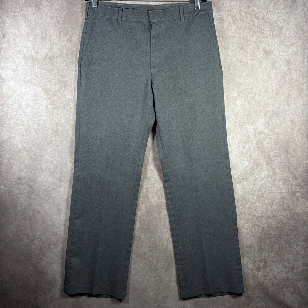Vintage Levi's Action Slacks Dress Pants Mens 34X30 Gray Trousers‎ Flat Business
